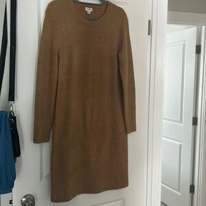 J Crew camel brown sweater dress